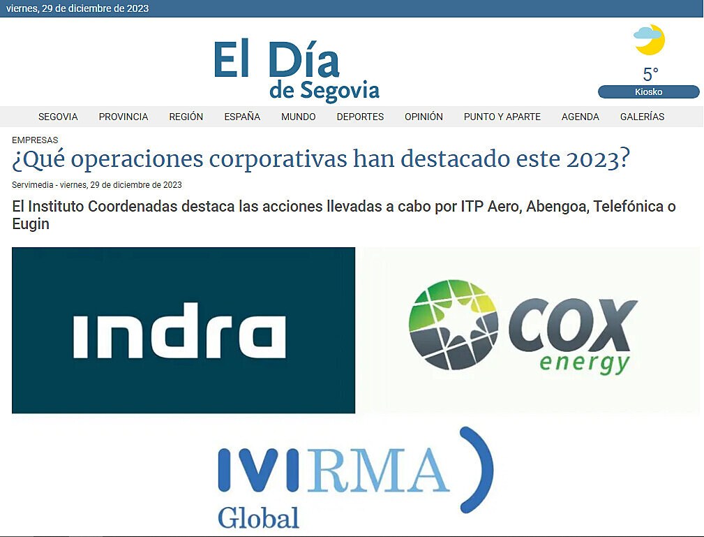 Qu operaciones corporativas han destacado este 2023?